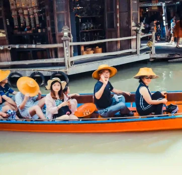 Floating market in Thailand