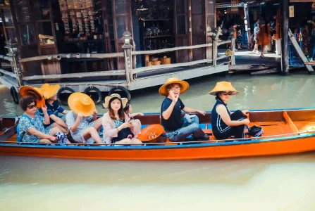 Floating market in Thailand