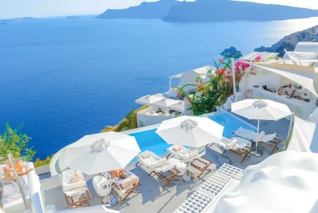 Greece Santorini- Arial view