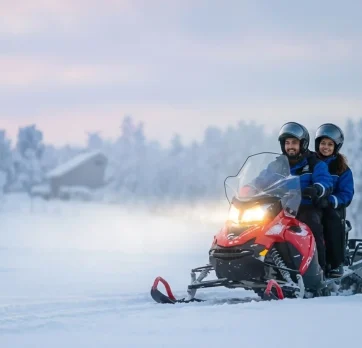 Snowmobiling across Arctic landscapes