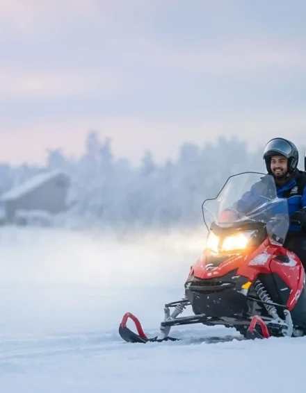 Snowmobiling across Arctic landscapes