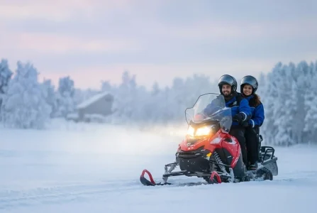 Snowmobiling across Arctic landscapes