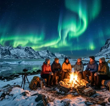 Tromso Aurora Hunt with Bonfire
