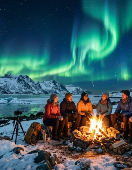 Tromso Aurora Hunt with Bonfire